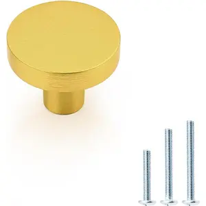 30 Pack  Round Cabinet Knobs Durable Zinc Alloy Hardware with Stylish Design Drawer Knob for Home Improvement