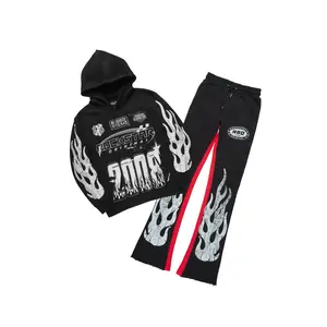 Amos Black Hoodie/Stacked Pant Track Set