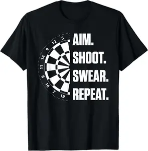 100% Cotton Darts Problems Dartboard Fun Hobby Dart Player T-Shirt