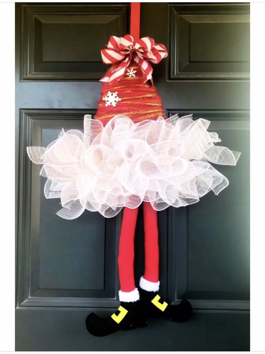 Christmas Wreath, Christmas door Wreath, rustic wreath, santa wreath