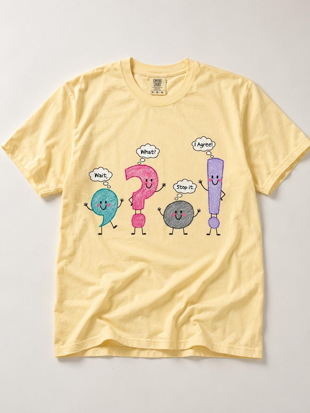 Comfort Colors Funny Grammar Teacher Shirt, Punctuation English Teacher Gift, Wait What Stop It I Agree TShirt, Back To School, Teacher Day , By Legacy Graphic