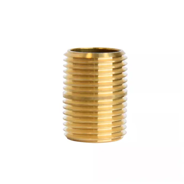 Upgrade your plumbing projects with the ATC 1/2 in. MPT Brass Close Nipple. Designed for strength, reliability, and long-term use, this brass pipe fitting is an essential component for a wide range of applications