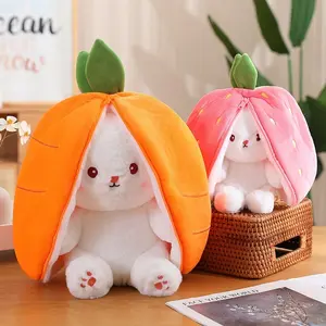 🍊 Cozy Fall Cuddles | Fruit-Cape Bunny Stuffed Toy | Squishy Plush, Huggable Size | Bedroom Sofa Nursery Decor | Birthday/Holiday Gift