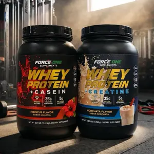 Force One Protein Combo | Hibiscus (Jamaica) + Horchata | Whey + Casein & Creatine | 35g Protein