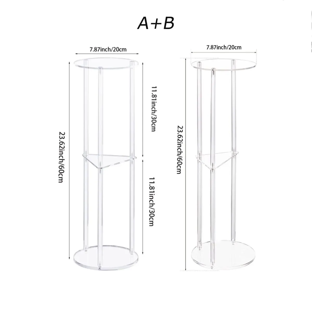 Acrylic Drink Side Table, 1/2 Counts Triangle Corner Storage Rack, 3-layer  Drink Table, Small Round Table Suitable for Living Room Bedroom - TikTok  Shop