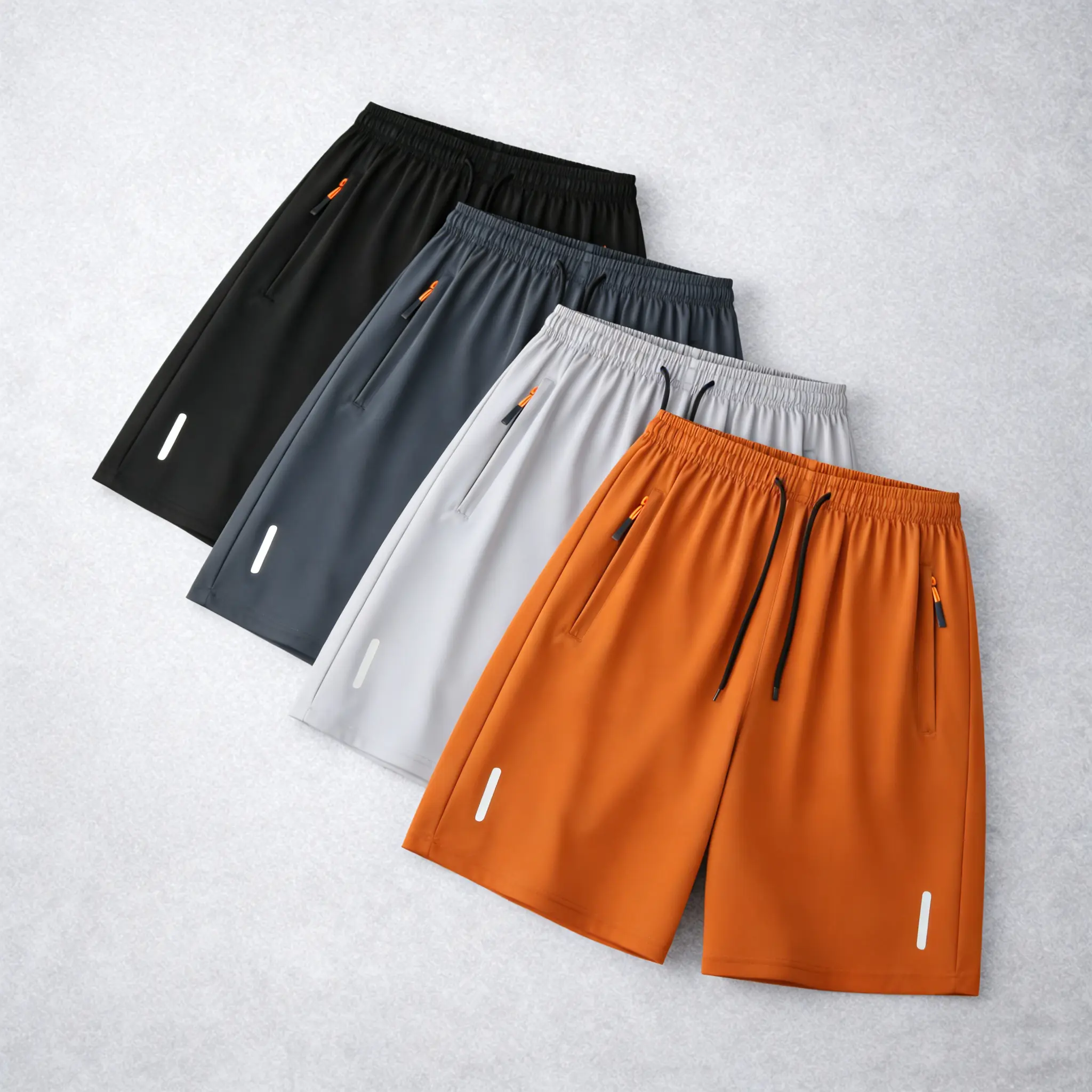 Black + Dark Gray + Light Gray + Orange