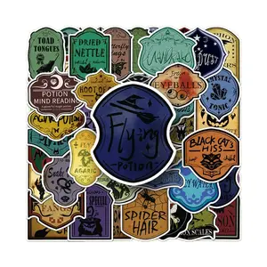 100pcs Magic Potions Bottle Label Sticker Halloween Creative Stickers Bundle For Scrapbooking Party Sticker Potion Bottle Jar Decal Assorted Funny Decals Charm Potion
