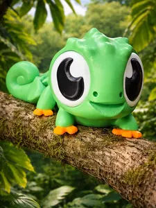 Articulated Chameleon 3D Printed Lizard Toy – Flexible Desk Pet Fidget Toy (3-9 Inch)