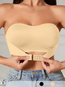 Women's Wireless Push-Up Underwear Bra Set, Front Buckle Design, Comfortable Support, Perfect Fit for Daily Wear, Casual Style, All Seasons