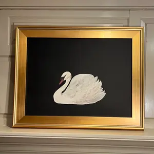Swan - 18x24 - Gold Frame