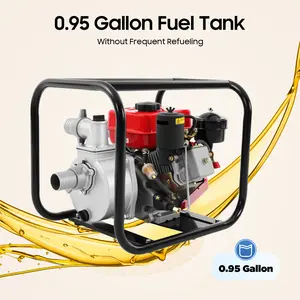 7.5 HP Power Water Pump - 2026 Model, 110GPM Flow, 98.43ft Head, Aluminum Alloy Construction, Contactless Ignition, Manual Start, for Farm Irrigation System, Compatible with Pipe Clamps,summerwins