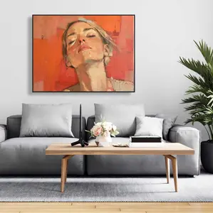 212 MAIN 36x48 in. Pink Framed Relief Artwork - Minimalist Artistic Print, Home Decoration, Room Wall Decor (Model C1FC36488VN3FU)