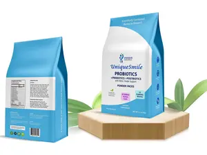 UniqueSmile Probiotics Powder Pack - 25 Billion Active Strains for Digestive Health & Immunity Support with Prebiotics for Oral Microbiome Balance