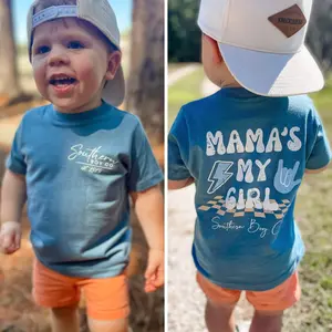 Mama’s My Girl Short Sleeve Boys Shirt, Southern Boy Co Shirt, Family Matching Outfits, Dad And Son Tee, Young And Adult Shirt