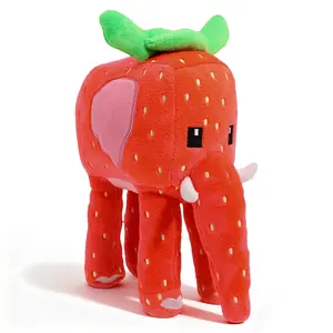 Strawberry Elephant Plush Toy, 9.8 Inch, Cute Soft Stuffed Animal, Perfect Birthday Gift, Valentine's Day Present, Decorative Item, Soft Cuddly Gift