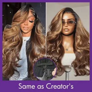 Luvme Hair Glueless Wig Loose Body Wave Blonde Highlight 7x6 Closure HD Lace Wig Ready To Go