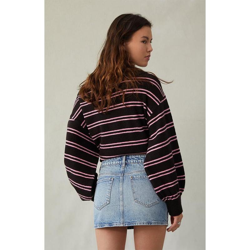 Pacsun Women's Bella Stretch Medium Indigo Mid Rise Denim Mini Skirt - Multicolor