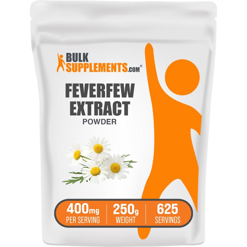 BulkSupplements Feverfew Extract Powder - Edible - Natural Antioxidants - Feverfew Flower - Vegan - 100g-1kg - 400mg per Serving