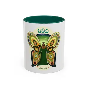 Archangel Raphael Coffee Mug, Angel Number Mug, Green Mug, 11 oz. Ceramic Drinkware
