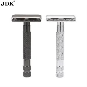Unisex Manual Safety Razor, Aluminum Alloy Shaving Blade, Easy Replacement, Washable, Classic Hair Removal Tool, Single Item