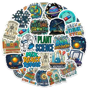Science Stickers Pack 18pcs Ideal for Education and Decor Enhance Learning Fun