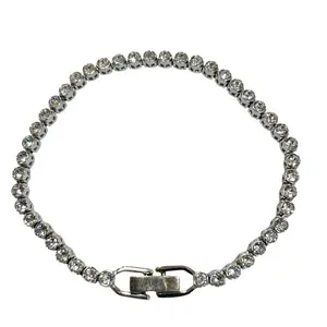 Pre-owned Swarovski Brass Small Leather Goods Crystal Bracelet