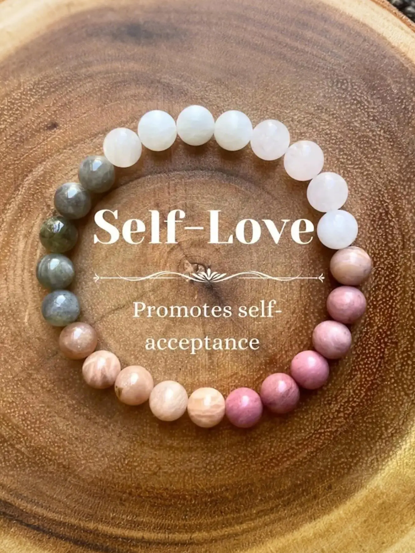 Self-love Letter Bracelet, Fashionable Crystal Stone Bracelet for Women & Men, Trendy All-match & Exquisite Jewelry for Birthday Gift