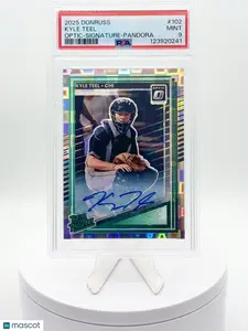 Kyle Teel - 2025 Panini Donruss #102 Silver Pandora Prizm Auto PSA 9 Donruss