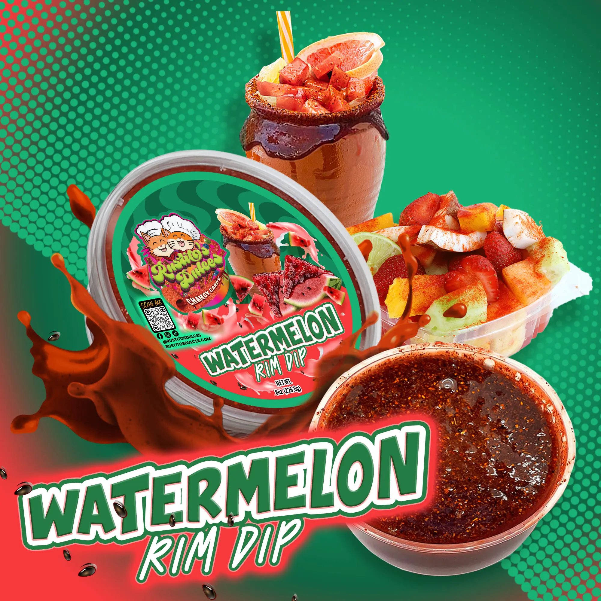 Watermelon Rim Dip – Sweet & Spicy Chamoy Flavor Elevation for your Snacks and Drinks