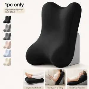 2-Piece Ergonomic Premium Memory Foam Pillow Set, Adjustable Split Reading Backrest, Anti-Slip Lumbar & Neck Support Cushion for Home Office Bedroom