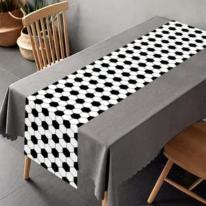 1 piece, 13.8*70.9 inches, football-themed tablecloth decoration, vintage long football party table decoration, sports football birthday party supplies, kitchen and dining home decor