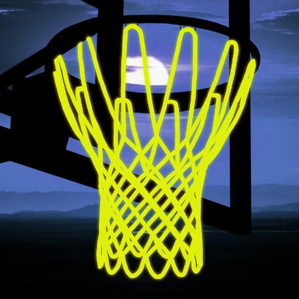 Glow Basketball Net, Nightlight Basketball Net Luminous Outdoor Portable    Nylon
