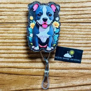 Pitbull Dog Badge Reel