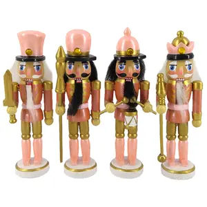 Rose Gold 5 inch Nutcracker Ornaments Set of 4