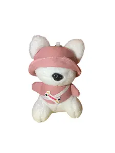 Adorable Guardian Plush Bear with Freedom Crossbody Strap keychain
