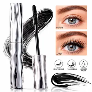 Waterproof quick-drying curling mascara - upgraded iron rod mascara, steel tube eyelash primer, long-lasting, no makeup, no clumps, no smudges, can create long, thick, three-dimensional long-lasting eyelashes.