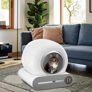 SUW Caja de arena autolimpiante, caja de arena automática para gatos para múltiples gatos, robot de 65 L + 9 L, 3 rollos de bolsas de basura, 1 eliminador de olores, desodorización de iones negativos