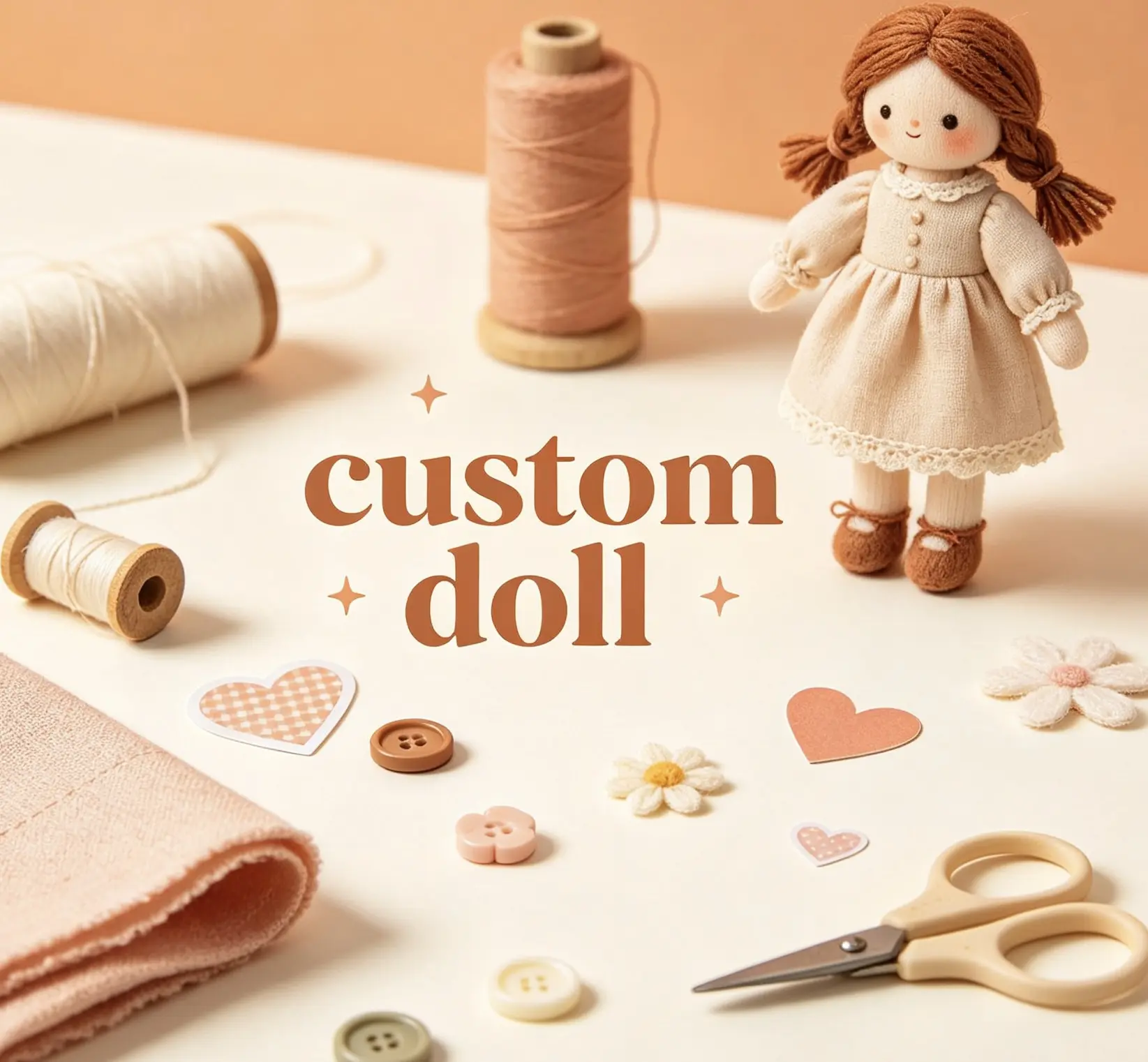 Custom Doll - Handmade with Love, Perfect for Crafting and Collecting, Ideal for Kids and Adults