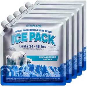 Cooler Ice Packs Reusable Ice Packs for Coolers Long Lasting Freezer Packs for Cooler Bag, Lunch Bags, Cooler Backpacks