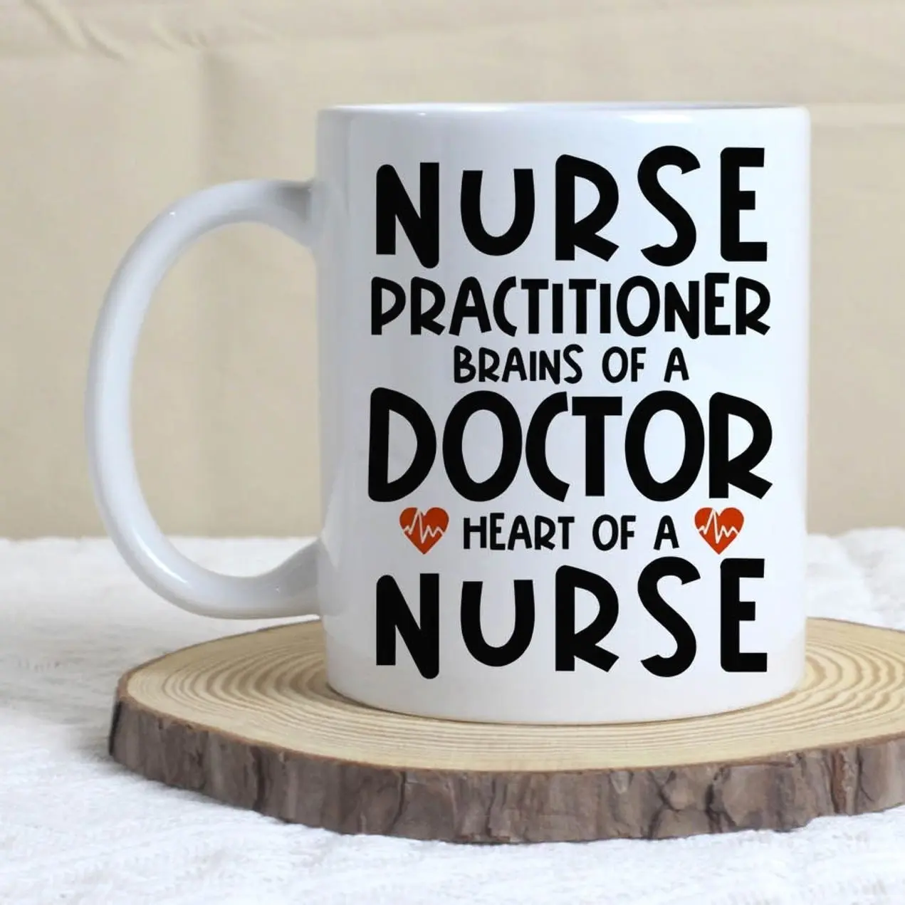 Ceramic Mug for Nurse Practitioners - 11 Oz, Dishwasher Safe, with a Non-Slip Bottom - Ideal for Healthcare Workers And a Great Present for Those Who Enjoy Coffee And Tea B