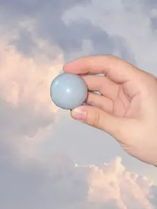 Angelite Crystal Sphere 50mm Ethically Sourced Polished Stone for Meditation Healing & Spiritual Growth