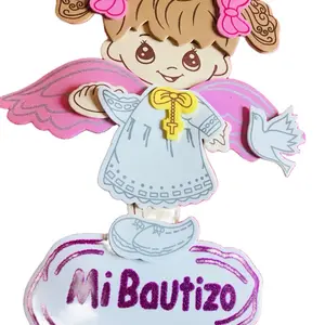 10pcs Baptism Favors foami EVA craft for table center pieces Recuerdos para Bautizo Set Angel