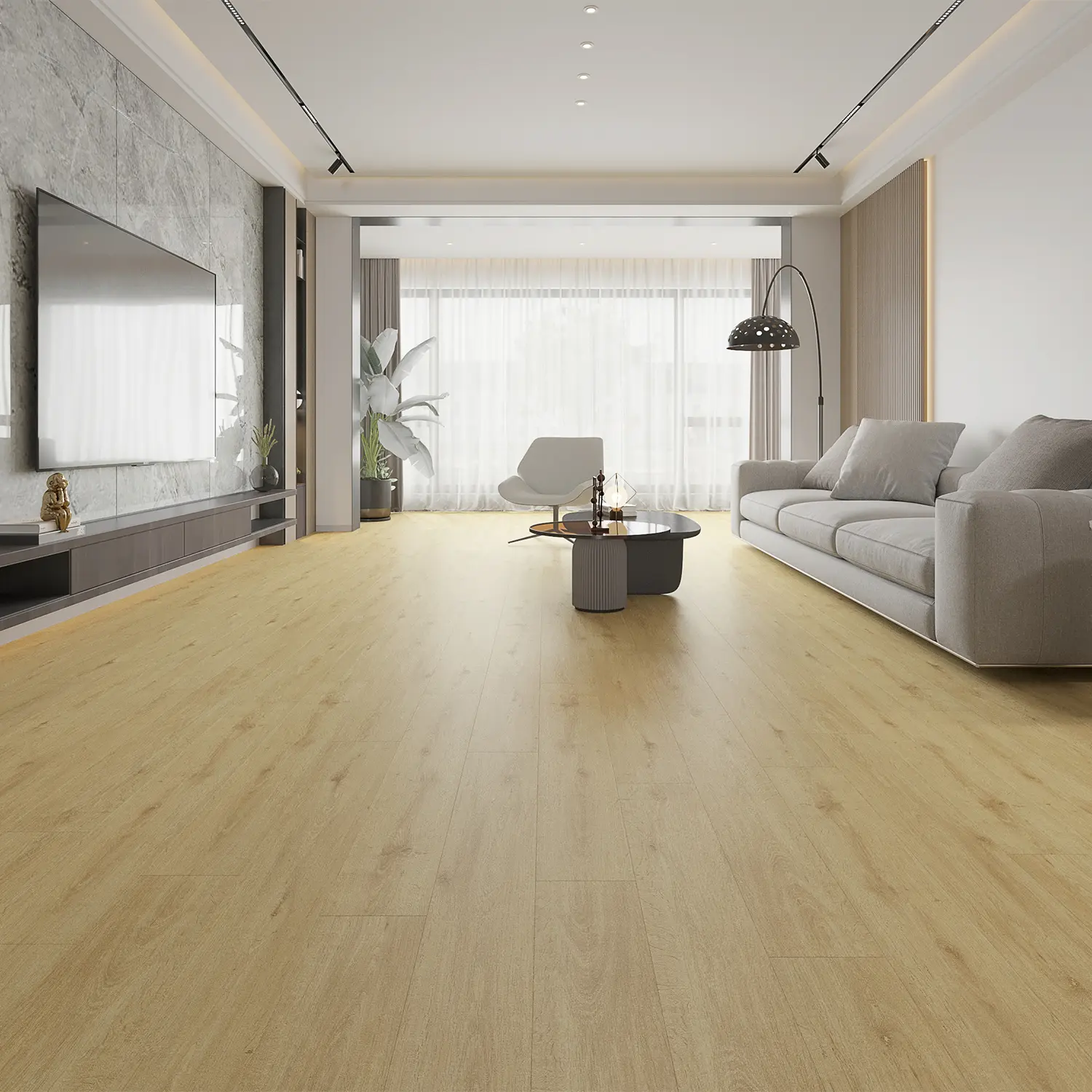 ELEME FLOORING 20 Mil x 7 in. W x 48 in. L Click Lock Waterproof Luxury Vinyl Plank Flooring CITY LIMITS SERIES (23.9 sqft/case)-01001 TAMPA