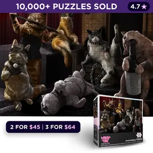 What The Puzzles – Hisses And Kisses I 1000 Piece Jigsaw Puzzle for Adults, Premium Funny Gift, Non-Glare Puzzle with Hidden Details