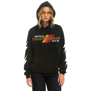 CFP NATIONAL CHAMPIONSHIP TEAMS 2025 RELAXED PULLOVER HOODIE - BLACK