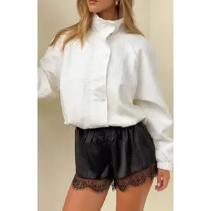 Enya Cream Funnel Neck Sports Jacket