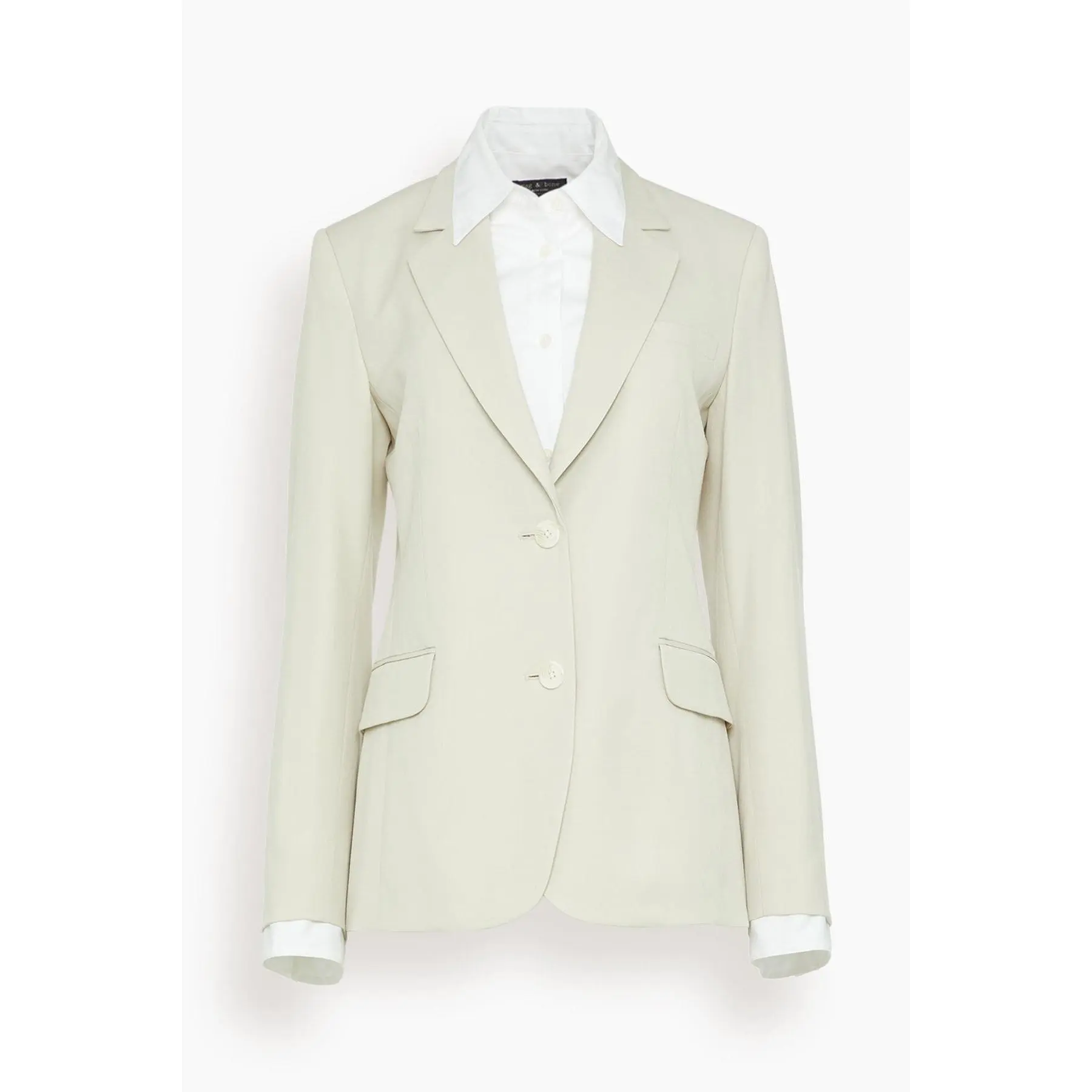 Frank Poplin Blazer in Ivory