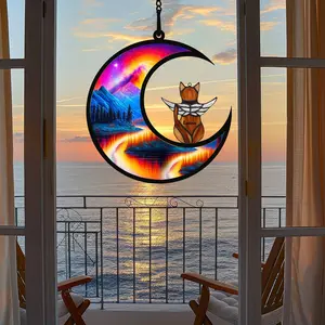 Personalized Rainbow Bridge Cat Suncatcher - Cat Loss Gift - Cat Memorial Gift For Cat Lover- Pet Memorial - Home Decor