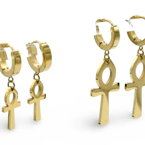 Ankh Earrings - Small Egyptian Hieroglyphics for Women Fashionable Jewelry Accessories Trendy Jewelry