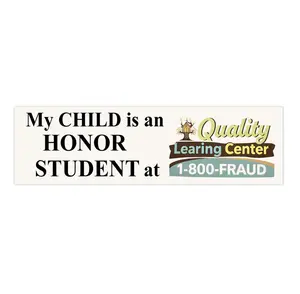 My Child is an Honor Student | Bumper Sticker AND Magnet | Funny Meme Sticker | 8.7'' X 2.7'' | Waterproof Premium Quality